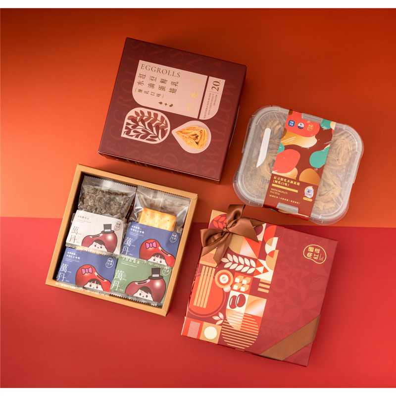 紅豆鮮乳水滴蛋捲｜20入禮盒款,萬丹鮮紅豆-南國紅逗